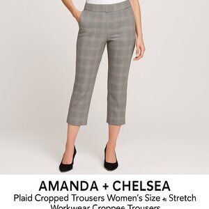 Amanda & Chelsea Plaid Capri Pants Sz 4 – Stretch Cropped Workwear